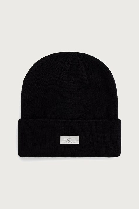Alpha Industries beanie kapa Metal LabeL črna 268915