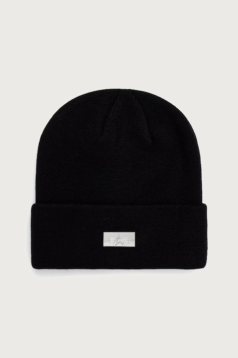 Alpha Industries čiapka beanie Metal LabeL čierna 268915