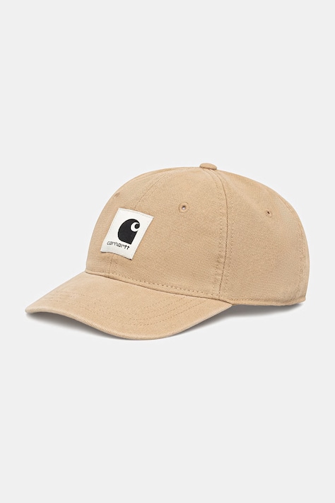 Carhartt WIP Canvas Cap czapka z daszkiem bawełniana brązowa I037182