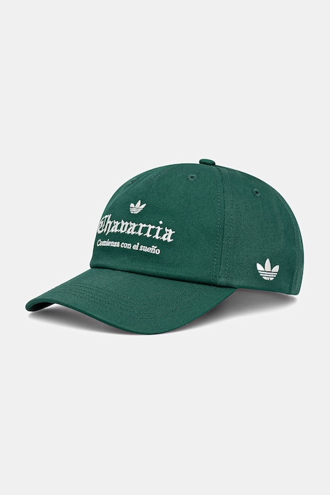 adidas Originals x Willy Chavarria czapka bejsbolówka bawełniana zielona KW7336