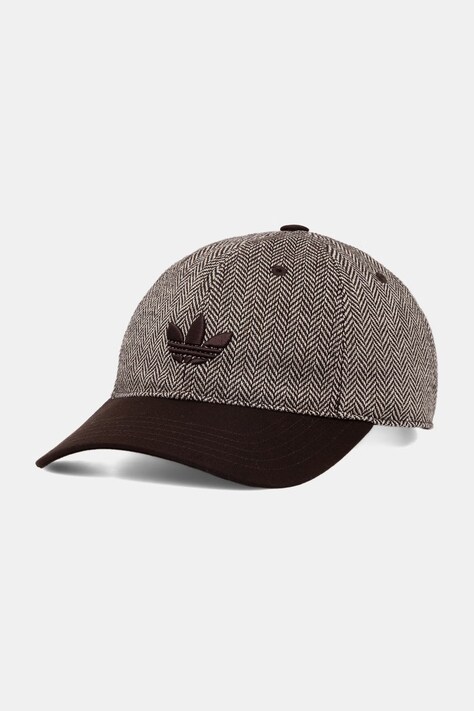 adidas Originals καπέλο με γείσο από πρόσμιξη μαλλιού καφέ KX1649