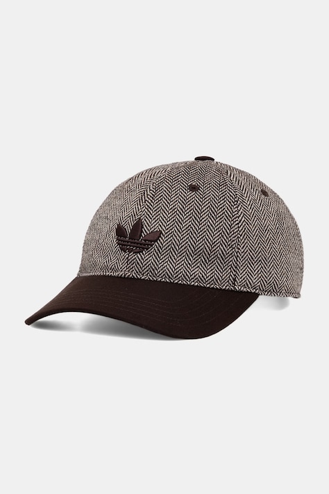 adidas Originals καπέλο με γείσο από πρόσμιξη μαλλιού καφέ KX1649