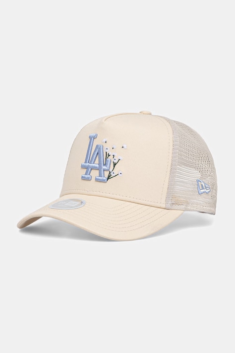 New Era czapka z daszkiem trucker FLORAL TRUCKER LA DODGERS beżowa 60856362