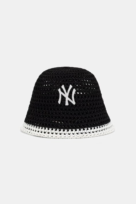 New Era kapelusz bucket pleciony KNITTED BUCKET NYY czarny 60856287