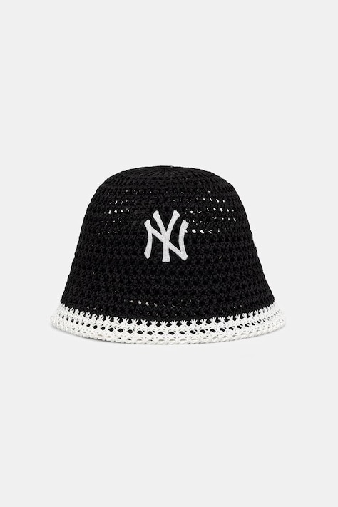 New Era kapelusz bucket pleciony KNITTED BUCKET NYY czarny 60856287