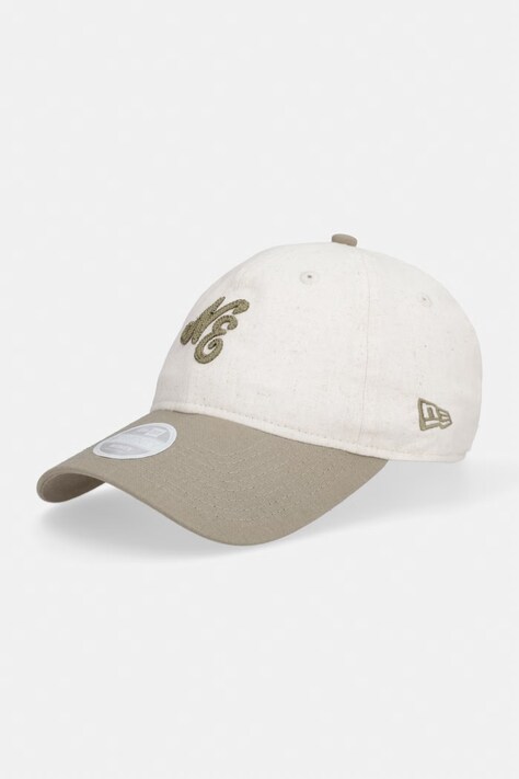 New Era czapka bejsbolówka z dodatkiem lnu NE LINEN 920 beżowa 60856293