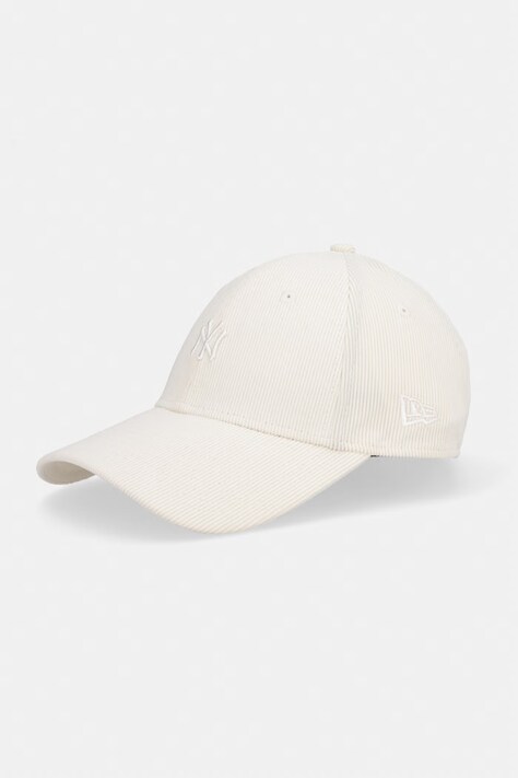 New Era czapka bejsbolówka sztruksowa MINI CORD 940 NYY beżowa 60856317