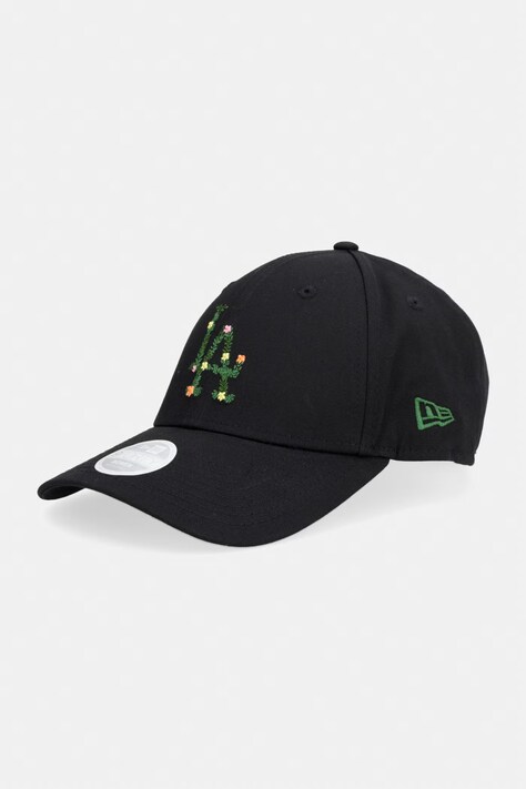 New Era czapka z daszkiem bawełniana FLORAL INFILL 940 LA DODGERS czarna 60667480
