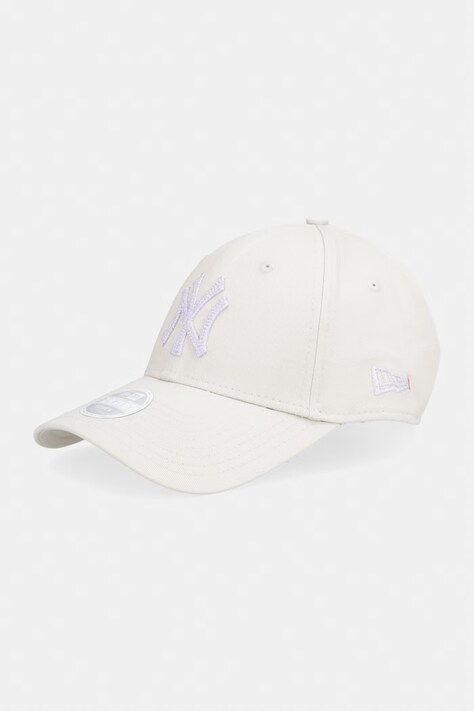 New Era czapka bejsbolówka bawełniana METALLIC 940 NYY beżowa 60856353