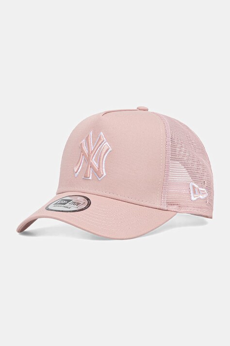 New Era czapka z daszkiem trucker OUTLINE EF TRUCKER NYY różowa 60856375