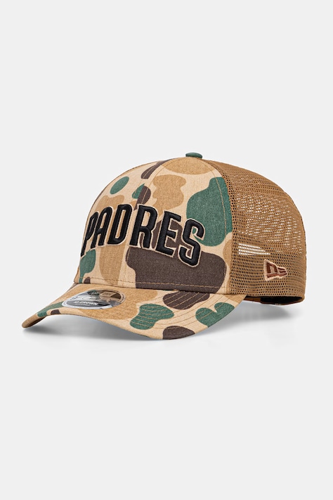 New Era czapka z daszkiem trucker WORDMARK CAMO 940 MC beżowa 60856341