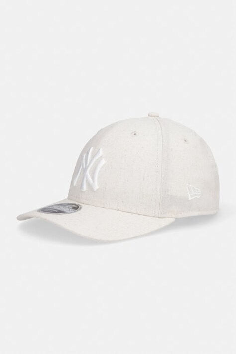 New Era czapka bejsbolówka z dodatkiem lnu LINEN 940 MC NYY beżowa 60856285
