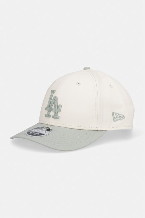 New Era czapka bejsbolówka bawełniana SIDE SCRIPT 940 MC LA DODGERS beżowa 60856244