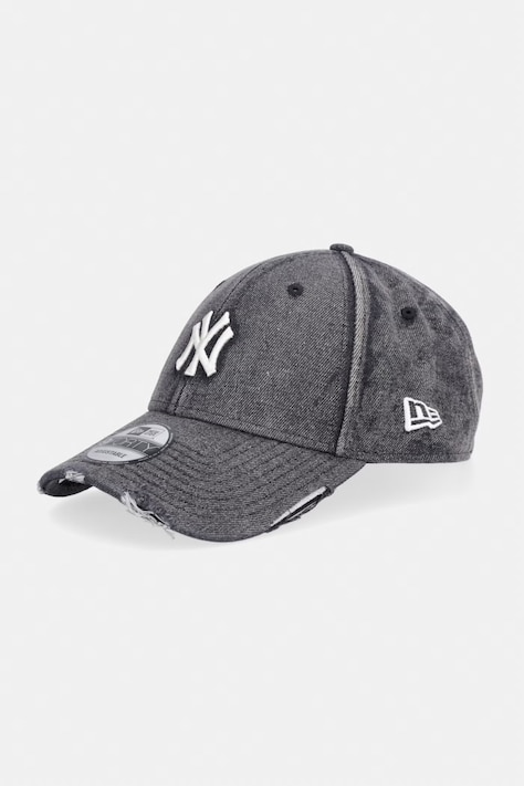 New Era czapka z daszkiem jeansowa ACID WASH DENIM 940 NYY czarna 60856239
