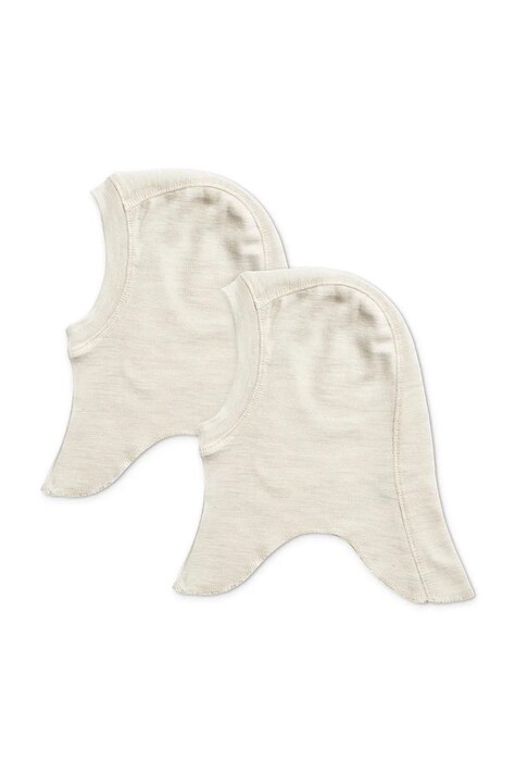 Wheat Kaptur dziecięcy wełniany 2-pack beżowy 5827-775 RWS