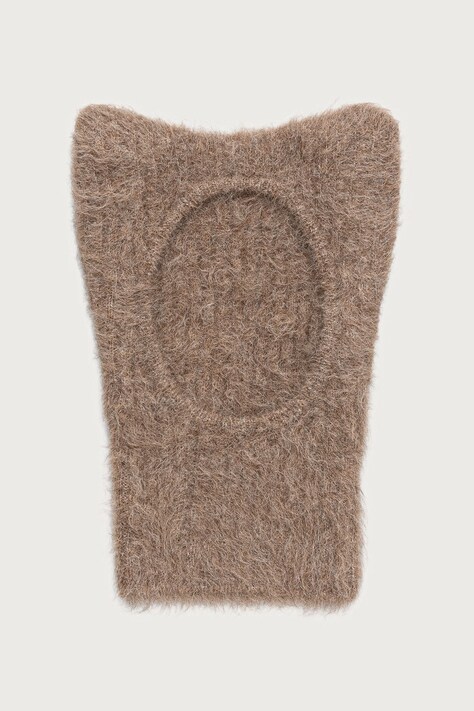 Maison Kitsuné Fox Ears kominiarka z wełną alpaki beżowa MRUAH05KT1232