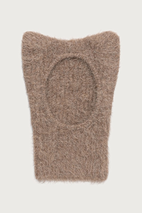 Maison Kitsuné Fox Ears kominiarka z wełną alpaki beżowa MRUAH05KT1232
