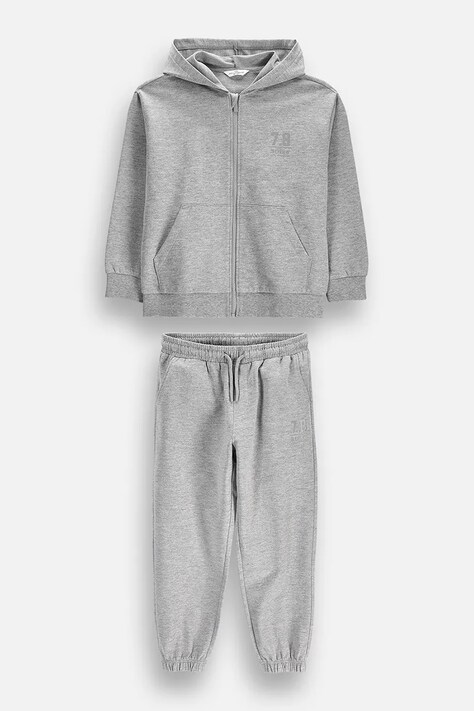 Coccodrillo Komplet dresowy dziecięcy z bawełną szary EVERYDAY BOY A