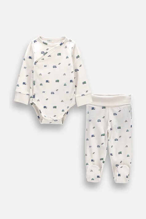 Coccodrillo Komplet dziecięcy bawełniany beżowy MAMA BOY NEWBORN