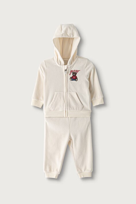 Guess Compleu de trening pentru bebeluși cu bumbac bej I6YG19 K6487
