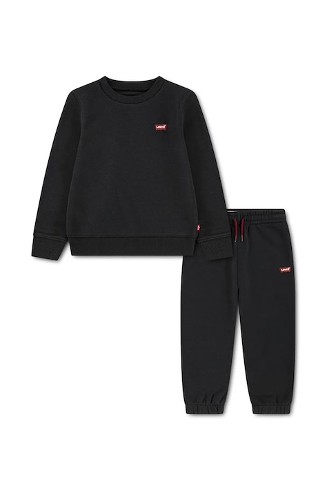 Levi's komplet dresowy dziecięcy z bawełną HOODIE & JOGGER SET czarny 8EP012