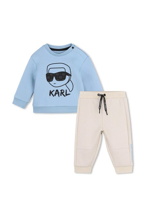 Karl Lagerfeld Спортен комплект анцуг за бебе с памук син Z31487