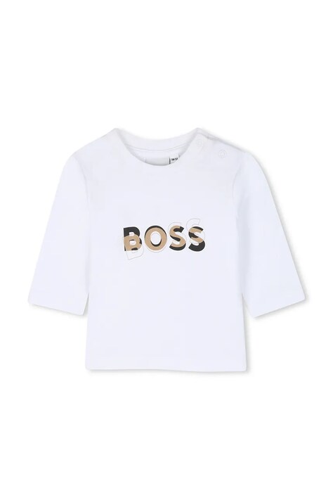 BOSS спортивний костюм для немовлят з бавовною — AW26-DKBZUG, бежевий — фото 4