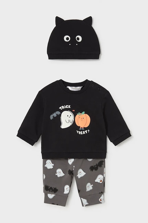 Mayoral Newborn трикотажний комплект дитячий бавовняний з еластаном чорний 2684
