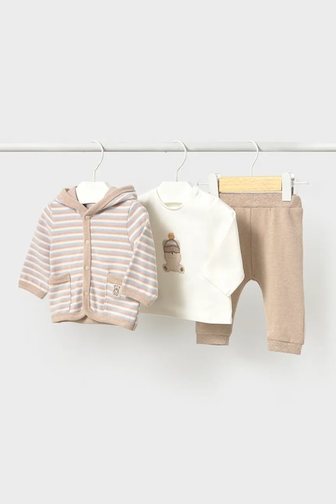 Mayoral Newborn Komplet niemowlęcy z bawełną beżowy 2668
