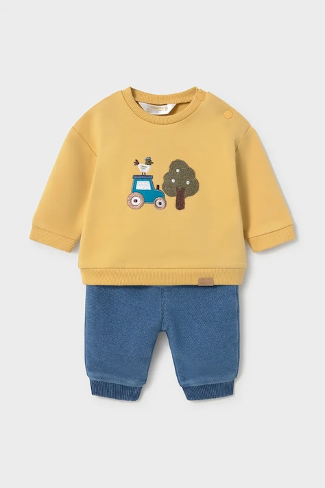 Mayoral Newborn komplet za bebe s pamukom žuti 2535