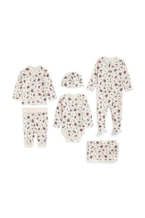 Polo Ralph Lauren Homewear komplet za djecu od pamuka bež 320B28723001