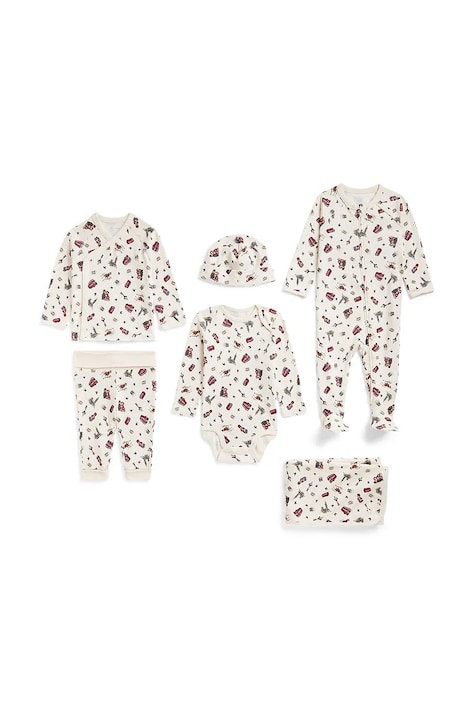 Polo Ralph Lauren Homewear komplet za djecu od pamuka bež 320B28723001