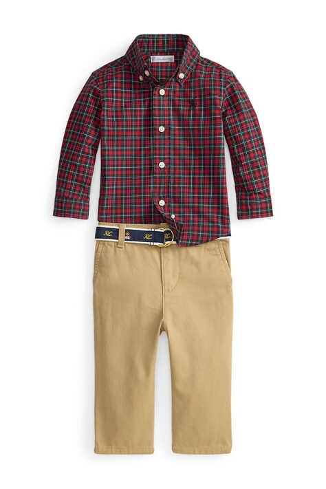 Polo Ralph Lauren Set per bambini in cotone rosso 320B28719001