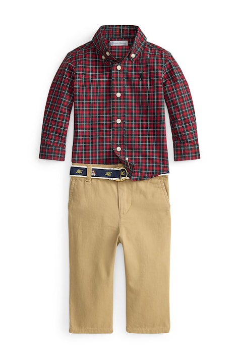 Polo Ralph Lauren Set per bambini in cotone rosso 320B28719001