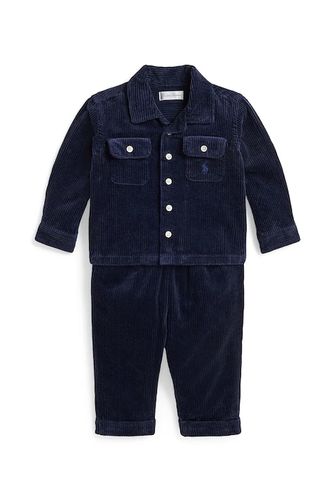 Polo Ralph Lauren Set per neonati in velluto a coste blu 320B27220001