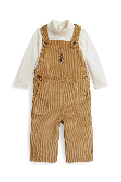 Polo Ralph Lauren Komplet za djecu od pamuka smeđi 320B27219001