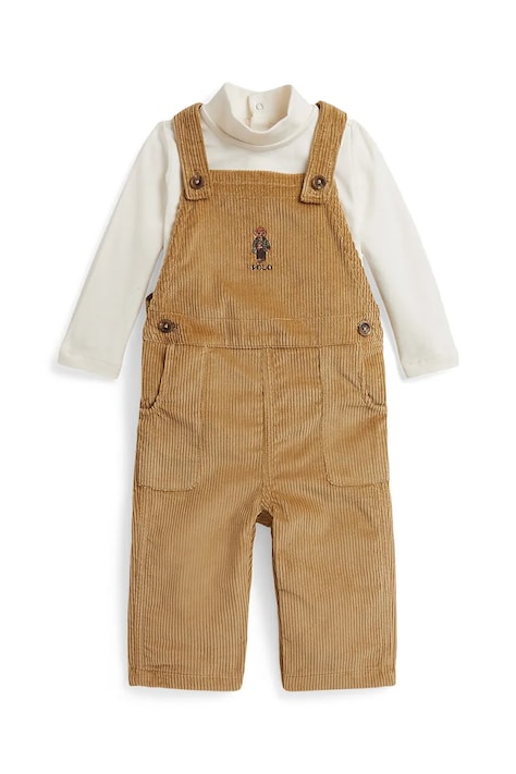 Polo Ralph Lauren Komplet za djecu od pamuka smeđi 320B27219001