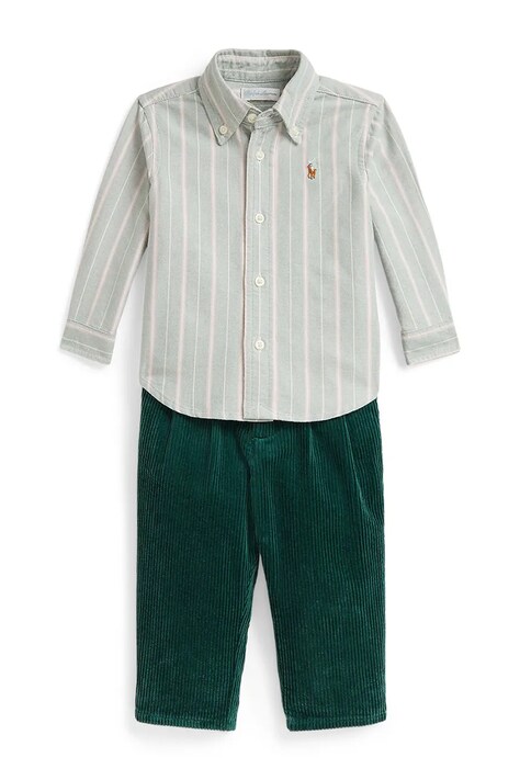 Polo Ralph Lauren Komplet dziecięcy bawełniany zielony 320B27214001