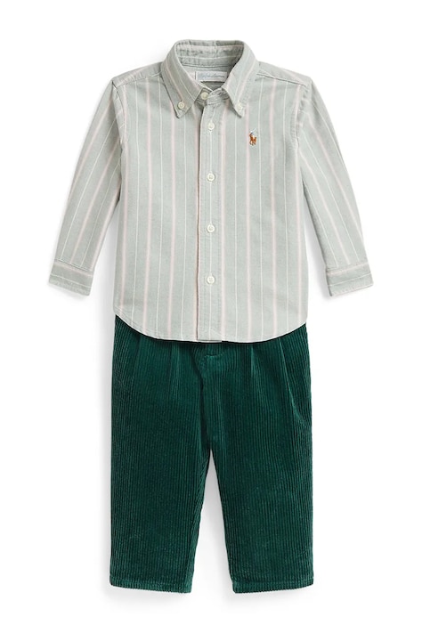 Polo Ralph Lauren Komplet dziecięcy bawełniany zielony 320B27214001