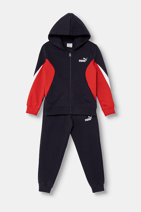 Puma dres dziecięcy z bawełną ESS BLOCK Full-Zip Sweat Suit czarny 695219