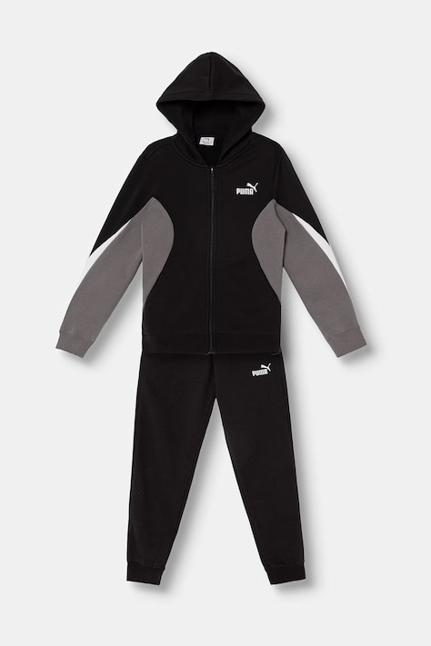 Puma dres dziecięcy z bawełną ESS BLOCK Full-Zip Sweat Suit czarny 695219