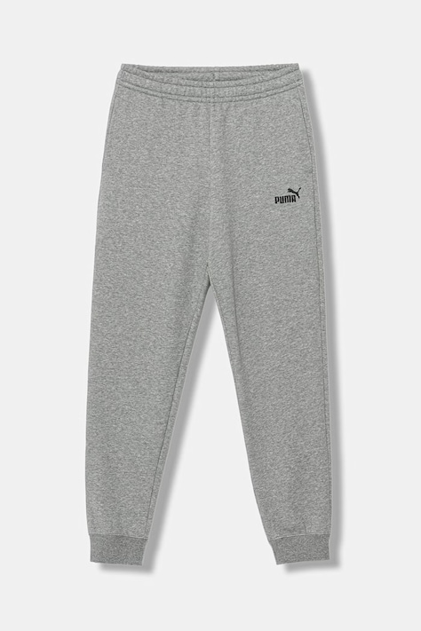Puma spodnie dresowe dziecięce bawełniane z elastanem ESS No. 1 Logo Sweatpants szare high waist 684912