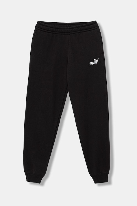 Puma spodnie dresowe dziecięce bawełniane z elastanem ESS No. 1 Logo Sweatpants czarne high waist 684912