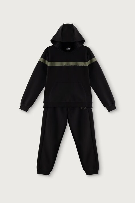 EA7 Emporio Armani Komplet dresowy dziecięcy z bawełną czarny 7B000367 AF12660