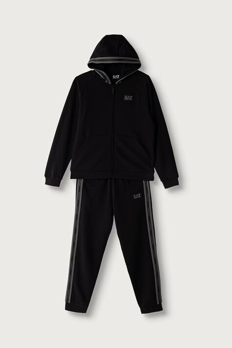 EA7 Emporio Armani komplet dresowy dziecięcy z bawełną czarny 7B000375 AF10368