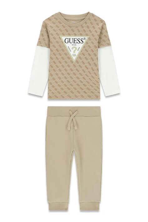 Guess komplet dziecięcy bawełniany beżowy N6YG02 K4077