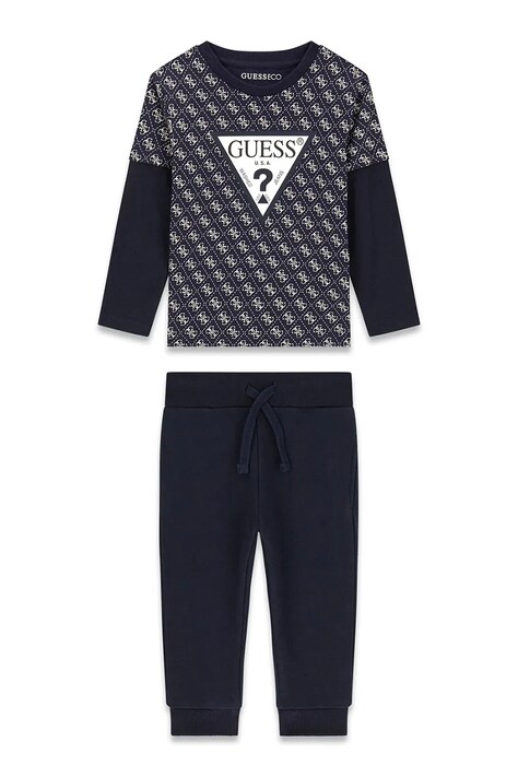 Guess komplet dziecięcy bawełniany czarny N6YG02 K4077