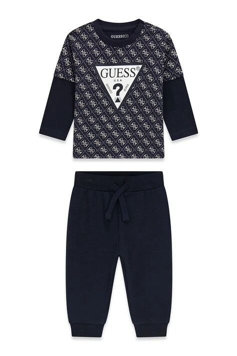 Guess komplet codzienny dziecięcy bawełniany czarny I6YG01 K3964