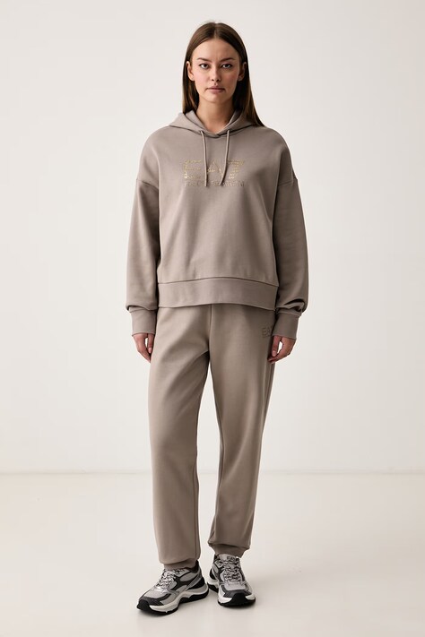 EA7 Emporio Armani Komplet dresowy damski z bawełną beżowy AF10377.7W001373