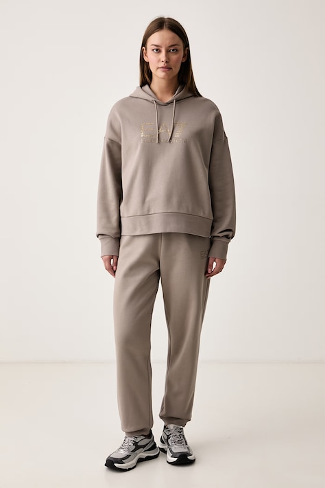 EA7 Emporio Armani Komplet dresowy damski z bawełną beżowy AF10377.7W001373